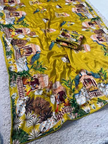 Vinayak radha krishna theme saree wholesellers market